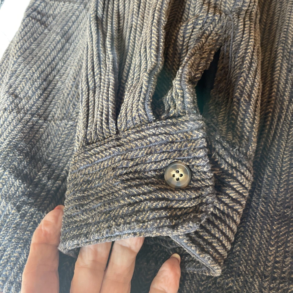 Camisa/Chaqueta de Pana John Ashford Años 90 De Colección XL Larga SL, Ajuste Suelto Abierto o Botón Foto 4 de 4