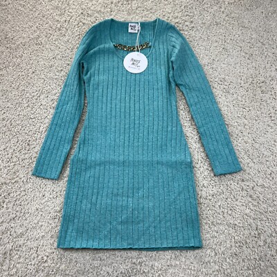 open lace back dress Iryna Long Sleeve Knit Mini Dress Navy / White Stripe main image 1