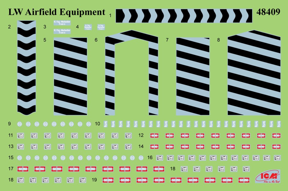 ICM 48409 Luftwaffe Airfield Equipment scale plastic model kit 1/48 eBay