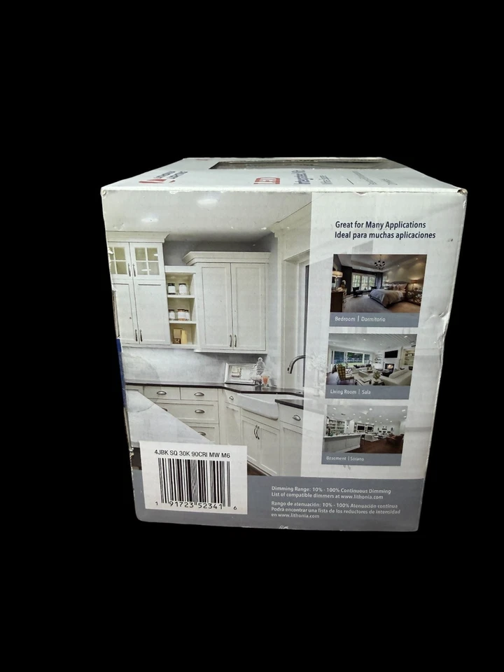 3 Kits Empotrados Integrados LED Lithonia Iluminación 4" - Cuadrado Blanco Foto 3 de 4