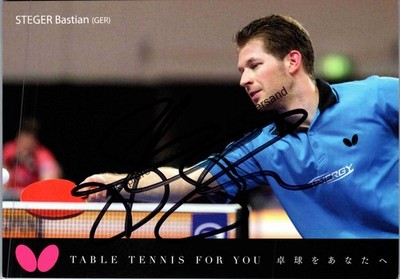 Original Autogramm Bastian Steger Tischtennis /// Autograph signiert sign 354148