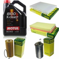 Inspektionspaket 5L Motul 8100 X-Clean+ 5W-30 FüR Seat Toledo II 1.9 Tdi Leon