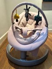Nuna Leaf Grow Baby Bouncer RARE PINK (out of production, see condition photos!)