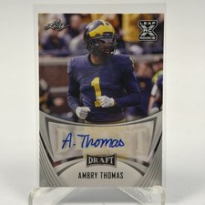AMBRY THOMAS 2021 LEAF DRAFT #BA-AT1 AUTO AUTOGRAPH RC ROOKIE NM CARD