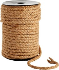 100 Feet Nautical Rope For Crafts, 6Mm Thick Jute Twine Brown 