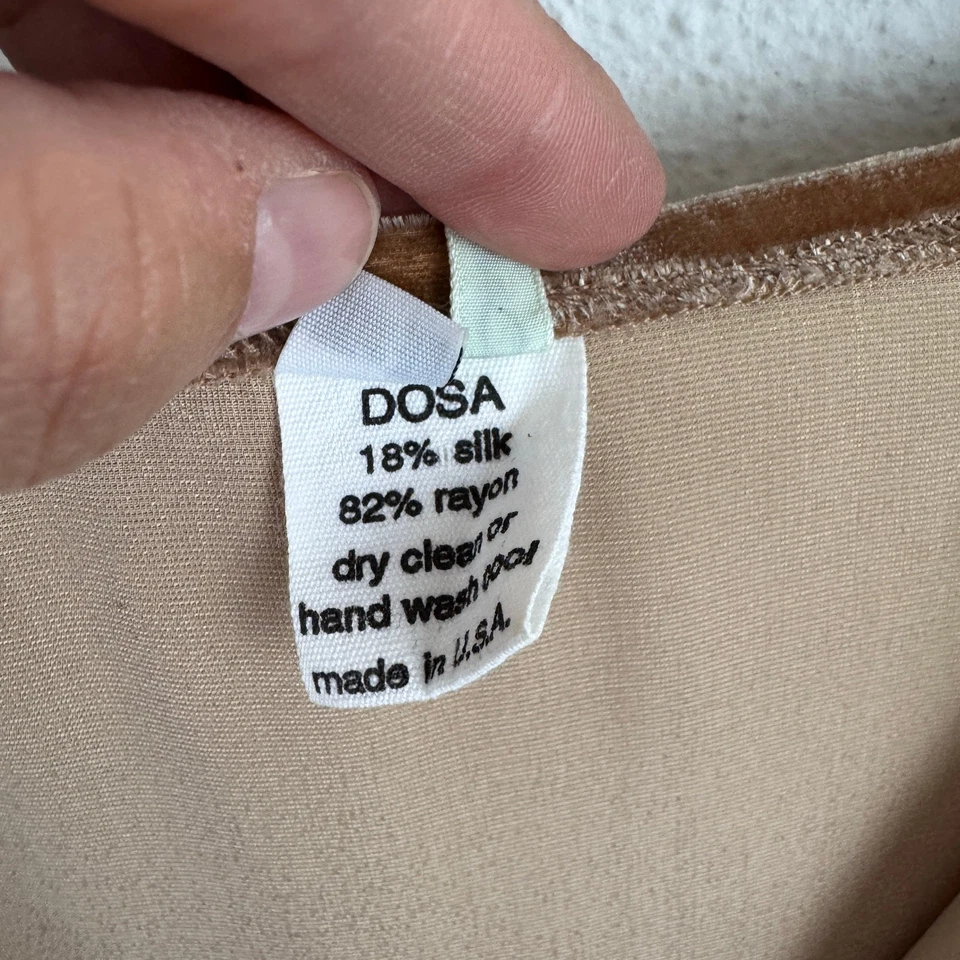 Dosa Silk-Blend Velvet Tunic Size 3 Copper Long Sleeves - Image 4 of 4