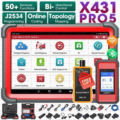 2026 LAUNCH X431 PRO 5 PAD V+ Car Diagnostic Scanner Tool Programming Key Coding