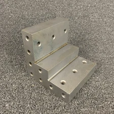 Shars Angle Plate 4x4x4x1x2" Precision Steel Ground w. Tapped Holes R}