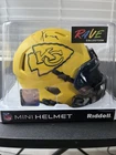 Xavier Worthy Signed Kansas City Chiefs Rave Mini Helmet. Fanatics Cert