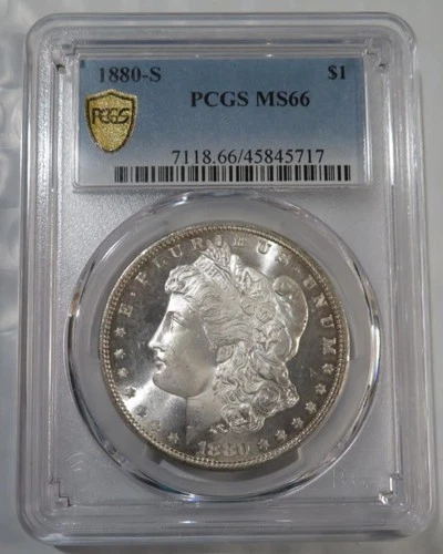 1880 S - Morgan Silver Dollar - PCGS MS66