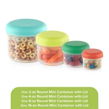 FREE SHIP 8-pc Snapware Storage Set 4 Container w Lids 16 oz 8 oz 4 oz 2 oz NEW