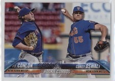 2018 Topps Update Rookie Combos PJ Conlon Corey Oswalt #US13 s6a