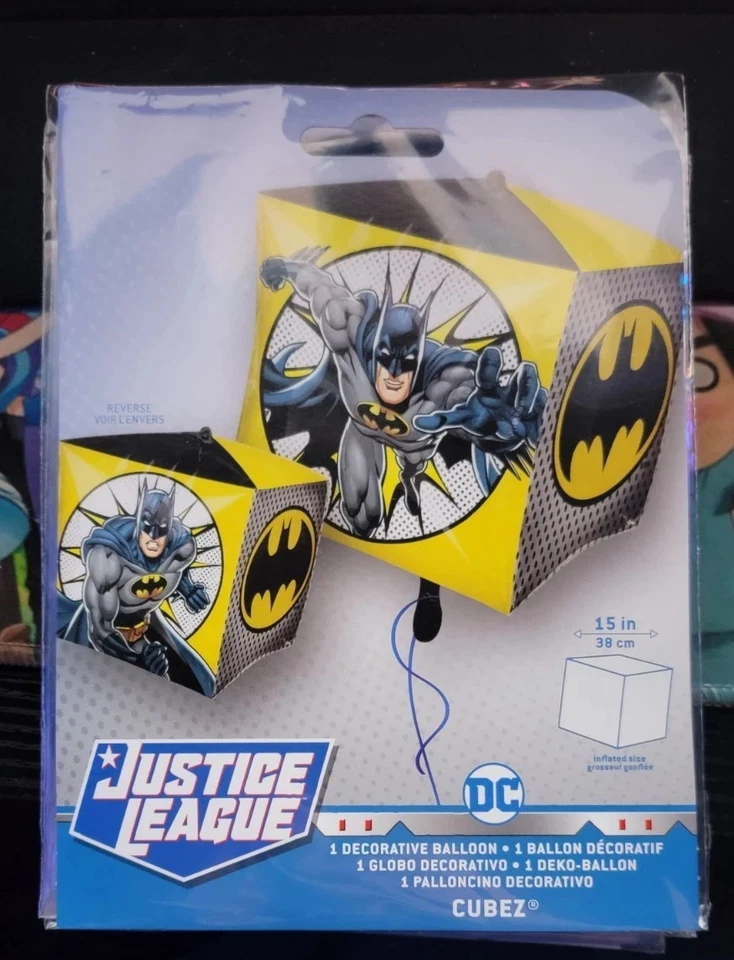 --LOTE DE 5-- 15 pulgadas Anagrama Cubez Batman Globos Liga de la Justicia Foto 2 de 4