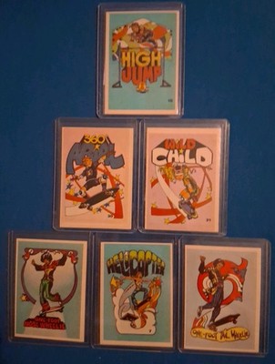 1978 All-Pro Vintage Skateboard Donruss Trading Cards X 6