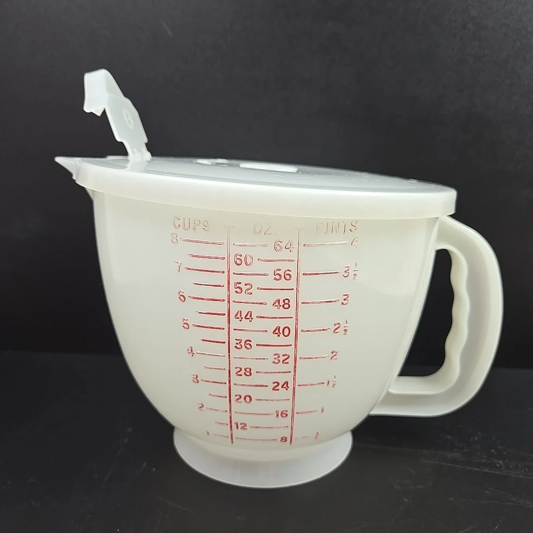 Tupperware Mix N Stor 8 Cup 2 Qts 4 Pts Measuring Bowl 500-7 with Lid 696-3