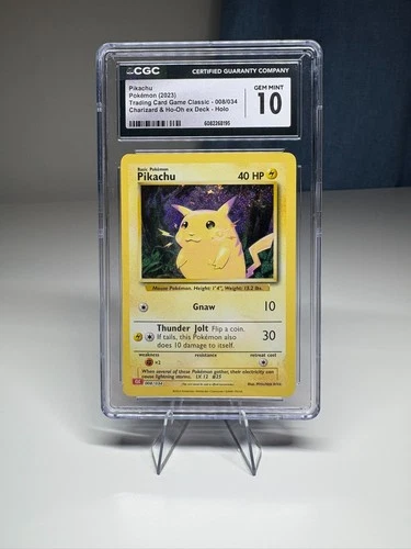 Pikachu 008/034 Trading Card Game Classic Holo CGC 10 - Not PSA
