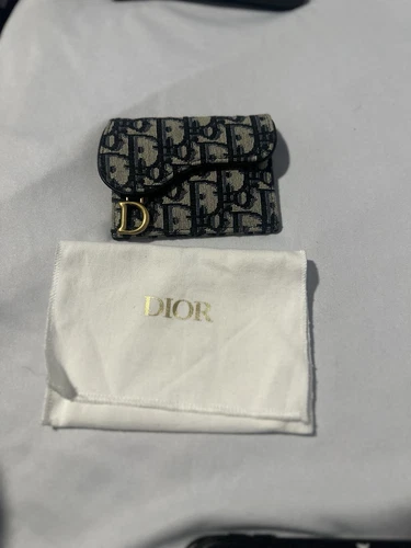 Authentique porte carte Dior Saddle Bloom