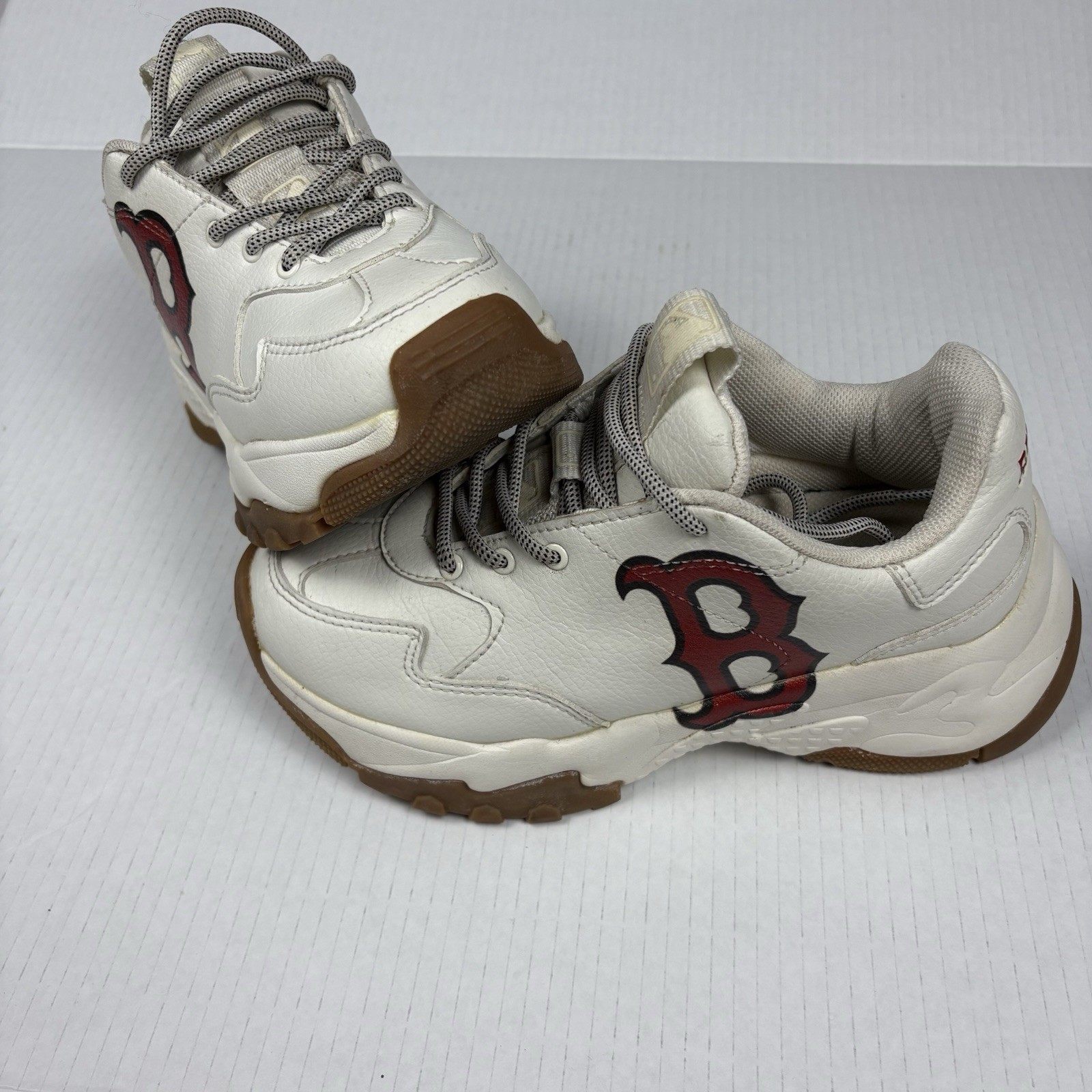 SAOLA Sneakers MLB Boston Red Sox Big Ball Chunky US 7 donna bianca suola gomma pelle