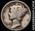 1926 Silver Mercury Dime - Scarce  Better Date  No Reserve  #G8154