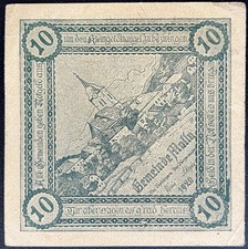 10 Heller Molln 1920 emergency money voucher Austria #16.01.a4