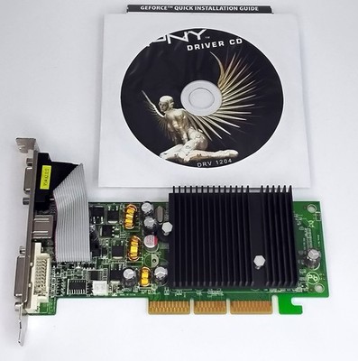 AGP 8x Grafikkarte PNY, nVidia GeForce 6200, 128 MB DDR2, DVI VGA TV, gebraucht