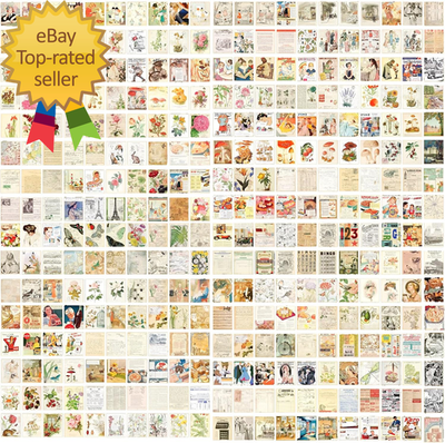 400Pcs Junk Journal Vintage DIY Material Paper Journaling Supplies