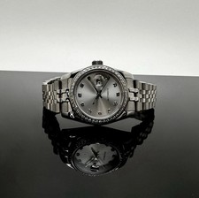 Custom 31mm Lady Dj Silver Dial Cz Diamonds Mod Watch W Nh05 Automatic