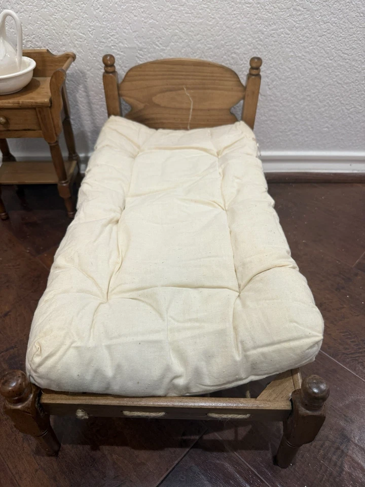 Pleasant Company American Girl ADDY 1994 cama de cuerda (colcha casera) *Ver detalles Foto 2 de 4