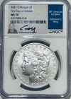 2021 S Morgan Silver Dollar NGC MS70 Edmund C Moy Hand Signed