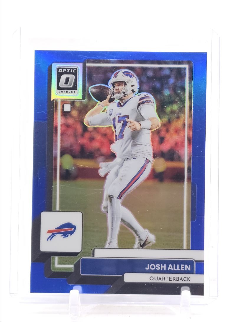 JOSH ALLEN 2022 DONRUSS OPTIC BLUE PRIZM BUFFALO BILLS #20 /179 Q6418