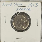 1913-P Buffalo Nickel TYPE 1 T1 5c Five Cent Early US Coin Indian Head
