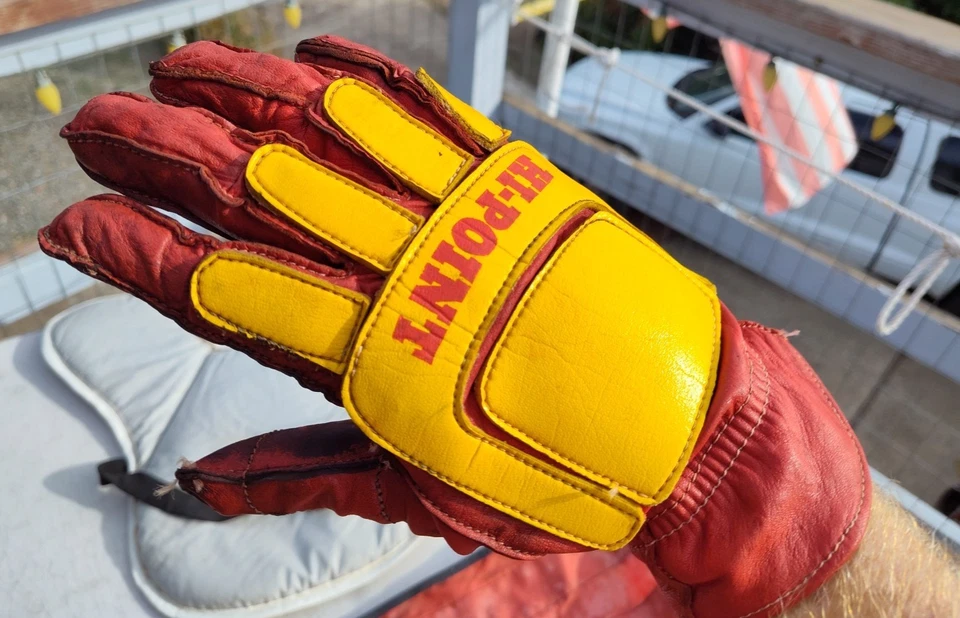 Bultaco Hi-point Motorcycle Vintage Motocross  Chest Protector  Gloves - Image 4 of 4