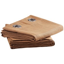 Soft Natural Linen Effect Curtains 52 by 84 inch Grommet Pair