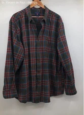 Saddlebred Plaid 100% Cotton But Down Flannel Shirt - Size XXL