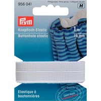 Knopfloch-Elastic-Band Weiß Gummiband Glattes EUR Mtr Hosengummi Prym 956041