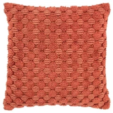 20"x20" Oversize Solid Textured Square Throw Pillow Cover Terracotta - Rizzy