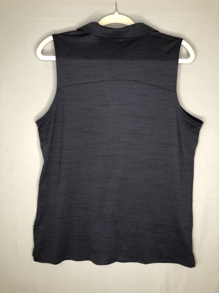 彪马女式 Cloudspun Coast 无袖 Polo 尺寸 L 黑色 DE-91074 — 第 3/4 张图片