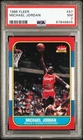 1986-87 Fleer MICHAEL JORDAN #57 RC Rookie Card PSA 7 NM - Great Centering