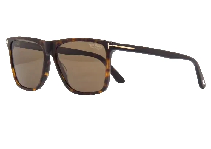 TOM FORD FLETCHER TF832 52H HAVANA GOLD W/BROWN POLARIZED LENS SUNGLASSES 57-15 - Image 3 of 4