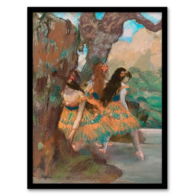 Edgar Degas Framed Wall Art Print Young Ballet Dancers On Stage Home Décor A3/A4