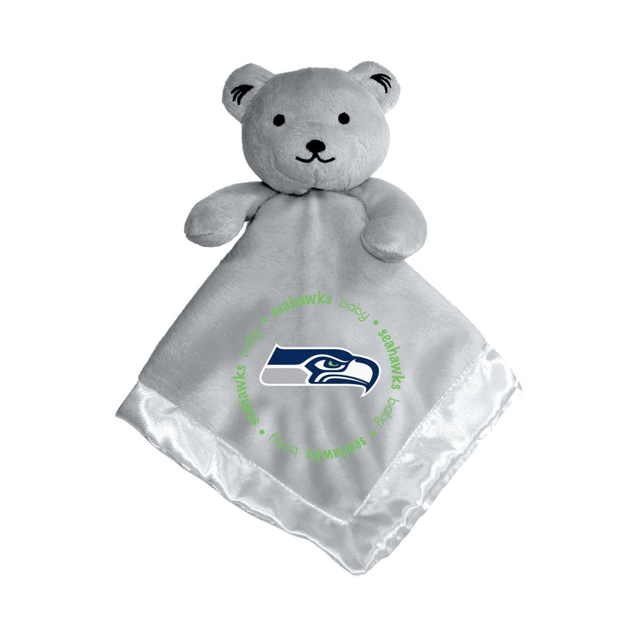 Seattle Seahawks Security Bear Gray Soft Plush 14X14 Embroidered Logo