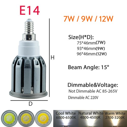 Led Spot Light 5W 7W 10W Indoor Room Lighting Decor Lamps Gu10 Bright Spotlight - Picture 17 of 17