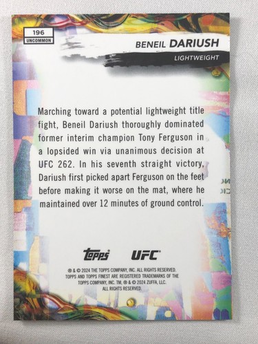 2024 Topps Finest UFC Base, Parallel, Insert! Pick Your Card SHIPS FREE! Up 6/16 - Picture 25 of 25