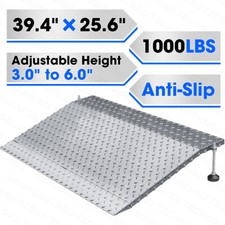 Door Threshold ramp for Doorway Adjustable Height 3.0" to 6.0" 39.4"x25.6"1000LB