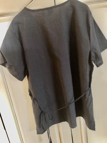 B Scrubs Brand Uniform Scrubs NWT Charcoal 2XL 3 Pockets Side Slits at Waist - Picture 3 of 4