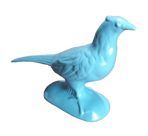 Pheasant Royal Haeger ceramic single sky Blue  6" X 12" Bird Figurine