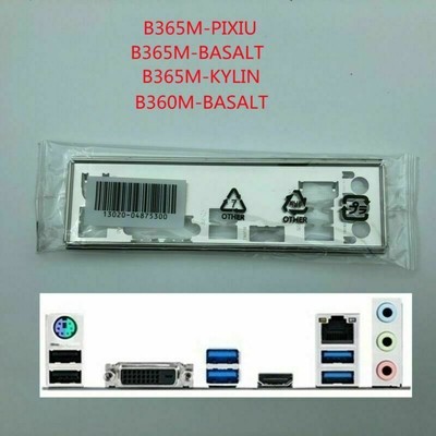 Original For Asus B365M-BASALT Shield I/O IO Rear Baffle Backplate Motherboard