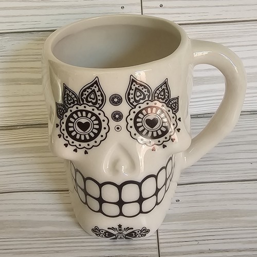 3D Sugar Skull Mug Coffee Cup Day of the Dead Mug COLLECTIBLE - Picture 11 of 17
