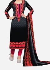 Stitched Cotton Printed Chudidar Salwar Kamiz Suit For Festivals/casual Wear.