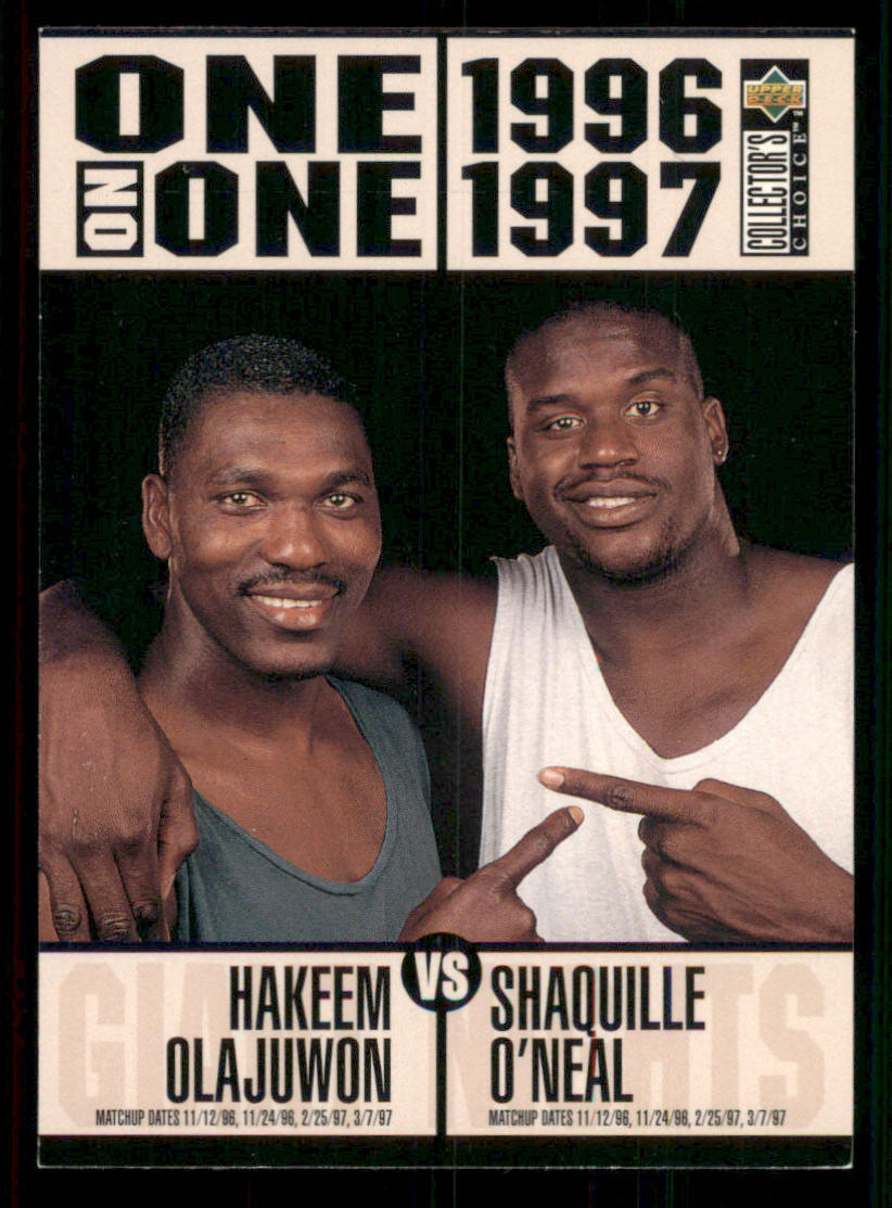 1996-97 Collector's Choice #357 Hakeem Olajuwon/Shaquille O'Neal ONE